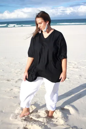 Short Kaftan In Black