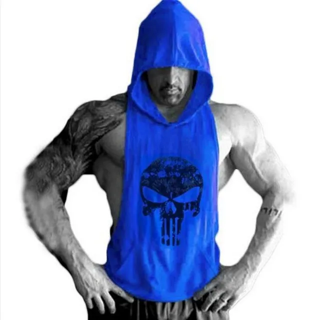 Skull Stringer Tank Top Men Professional Bodybuilding Vest Fitness Mens Sleeveless Crossfit Shirt Cotton Singlets Muscle Tops