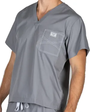 Small Slate Grey David Shelby Scrub Top