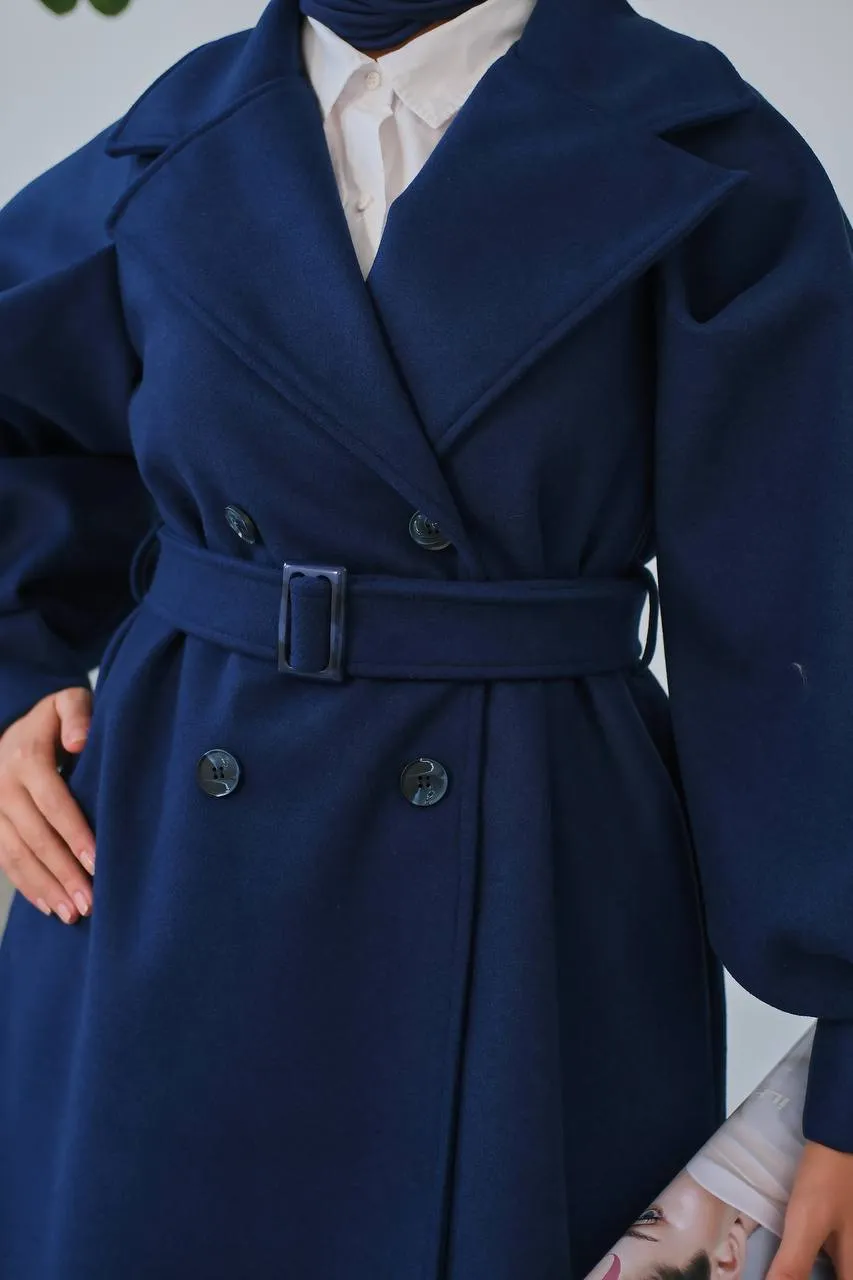 The Iconic Eva Double Breasted Balloon Sleeve Coat