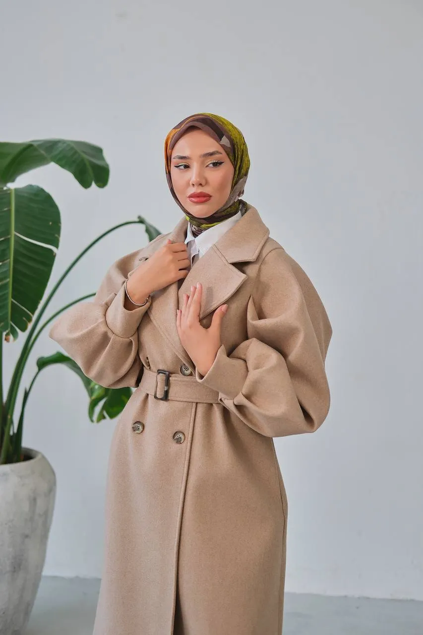 The Iconic Eva Double Breasted Balloon Sleeve Coat