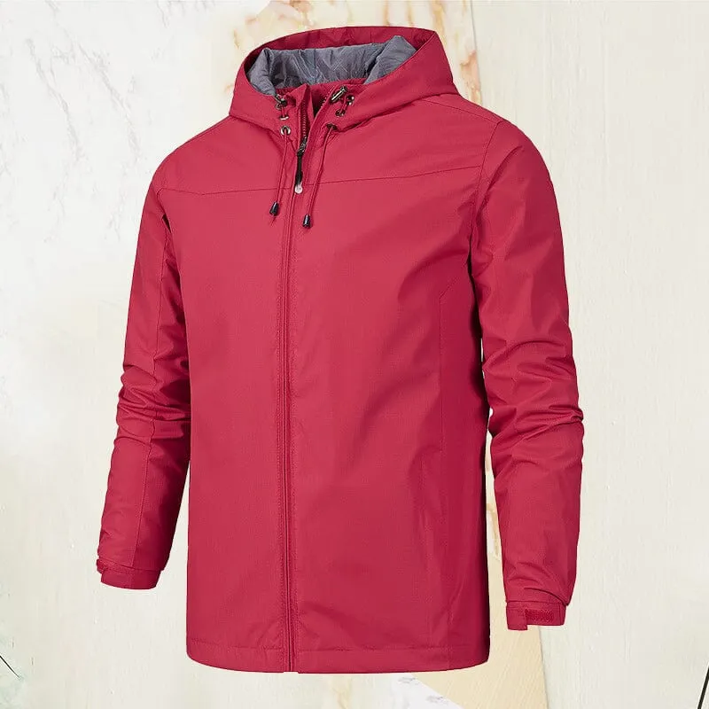 Thin Hooded Solid Color Jacket