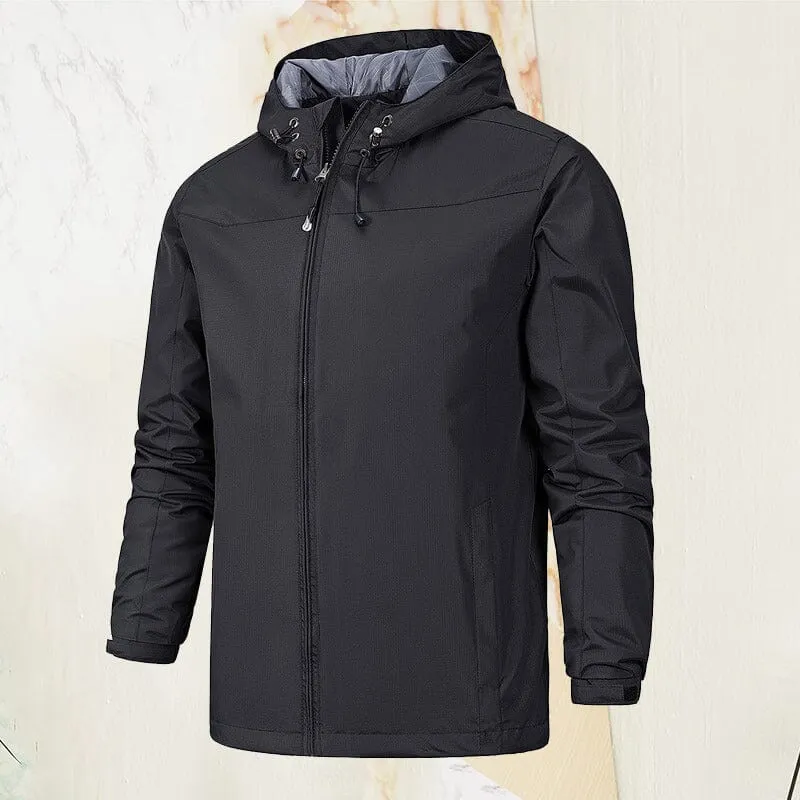 Thin Hooded Solid Color Jacket