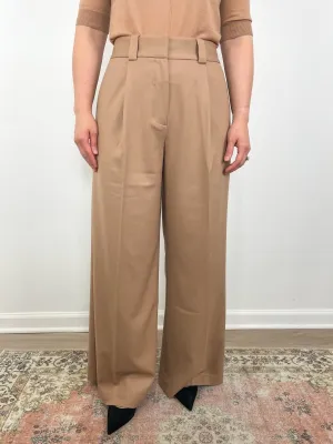 Tiffany Mid-Waisted Wide Leg Trouser in Camel