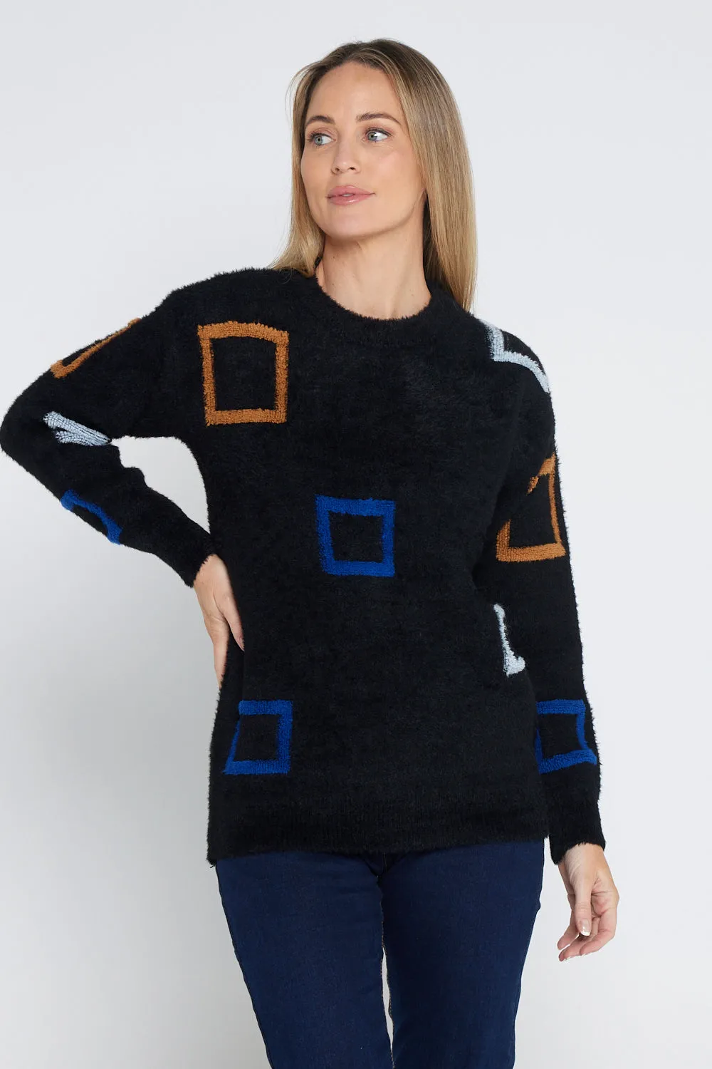 Tobi Jumper - Black Square