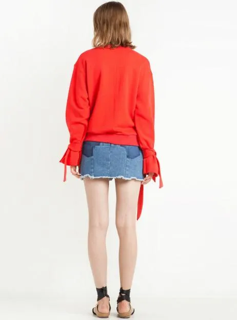 TOPS FLARE SLEEVE FEMALE PULLOVER TOPS SWEET STYLE