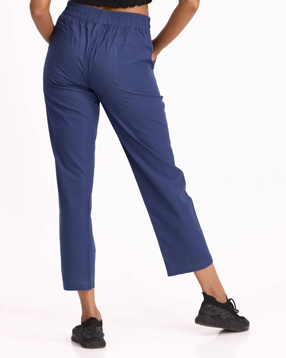 Women Straight Pants - Blue