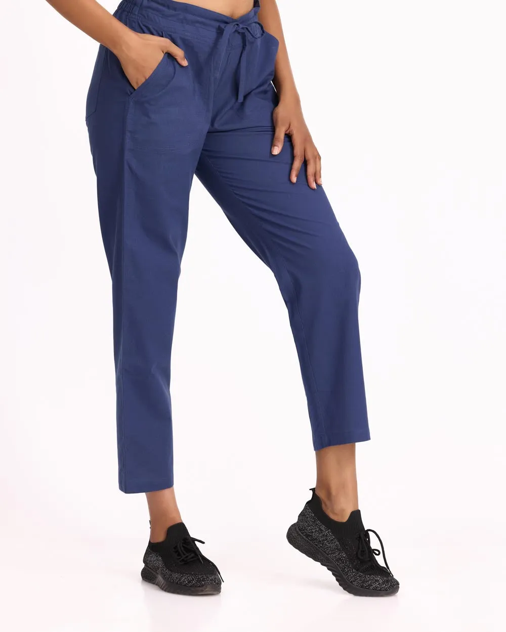 Women Straight Pants - Blue