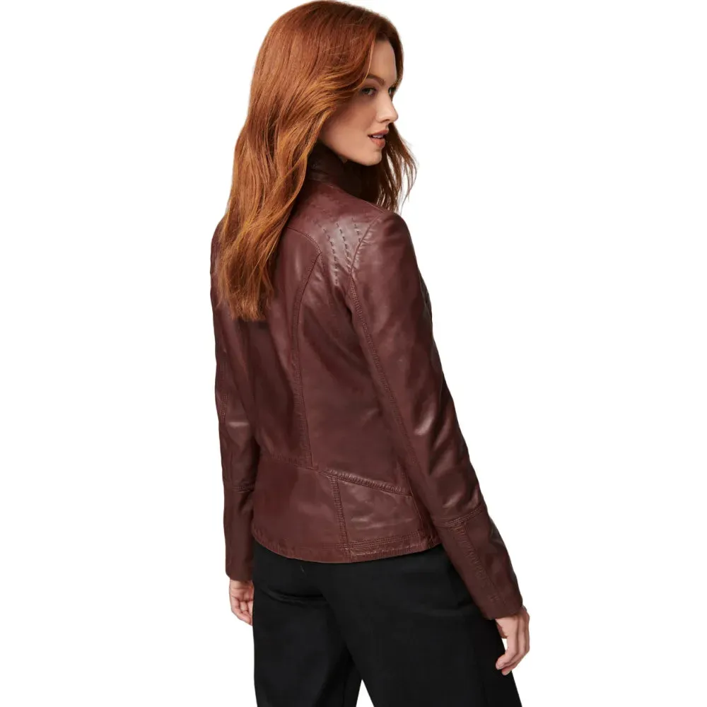 Womens Classic Leather Jacket