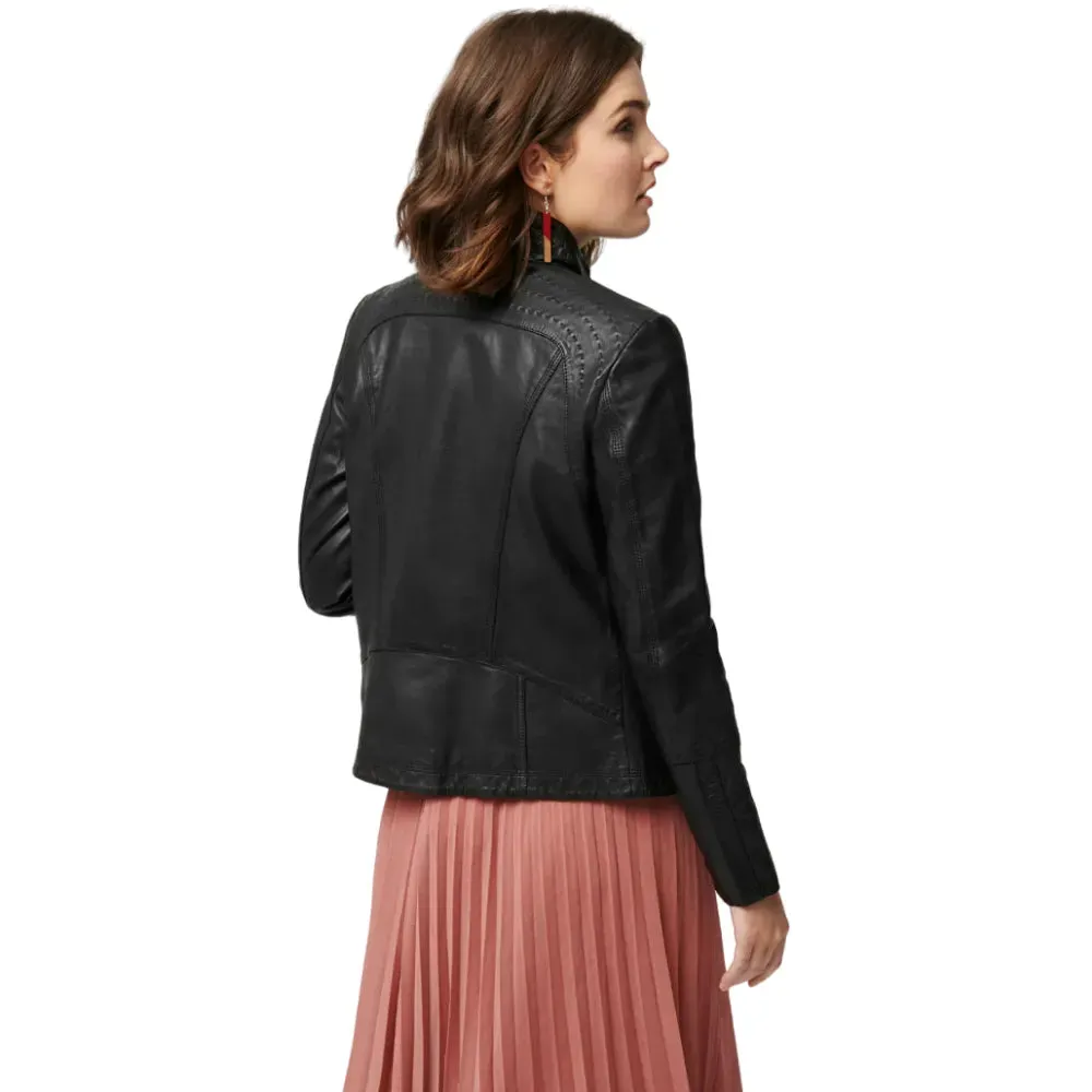 Womens Classic Leather Jacket