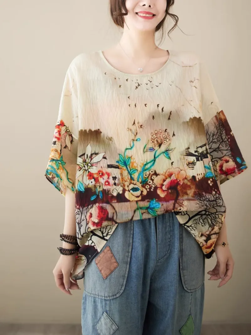 Women's Elevate your style Botanical Floral Tops