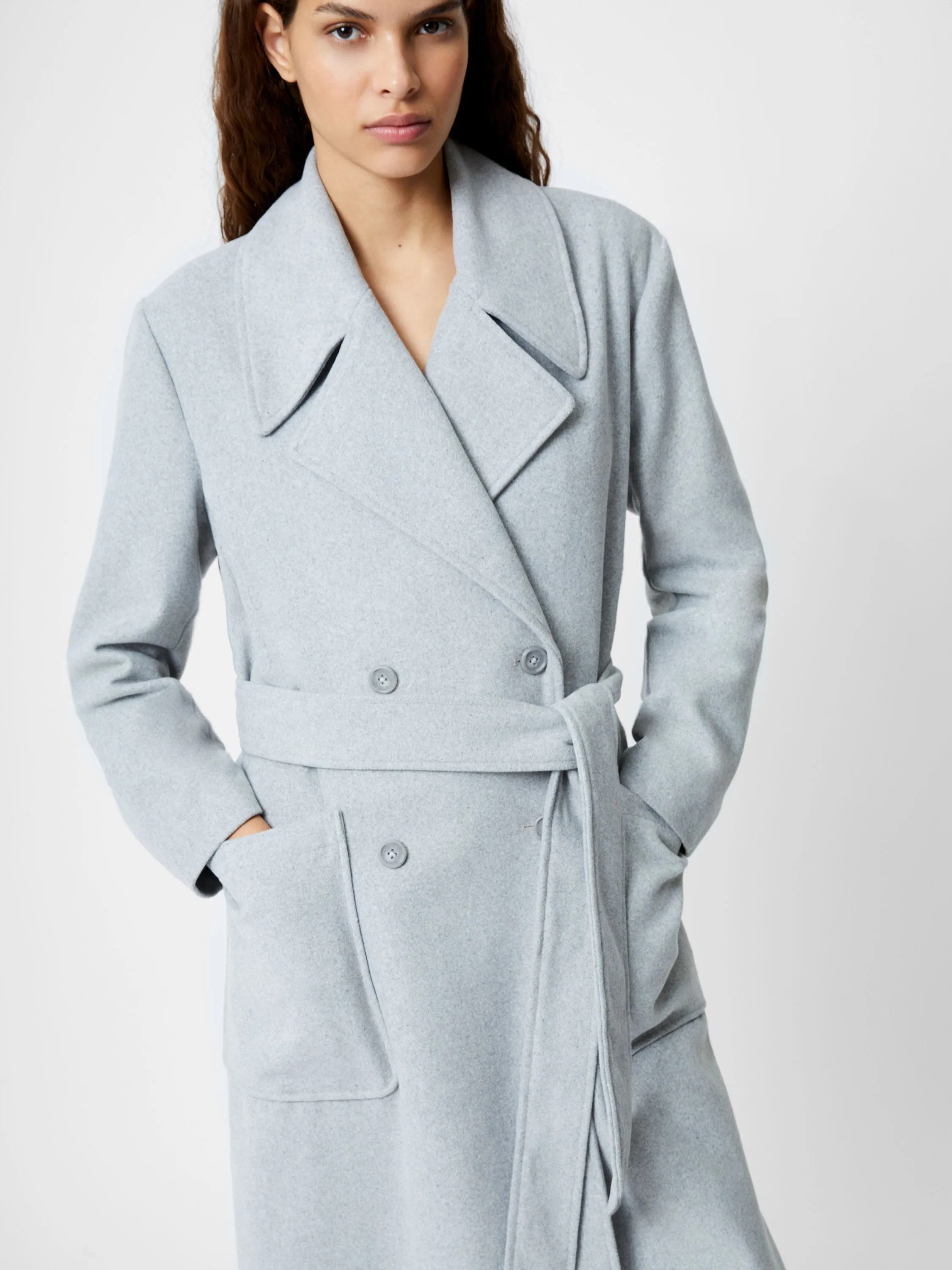 Wrap Belted Double Breasted Coat