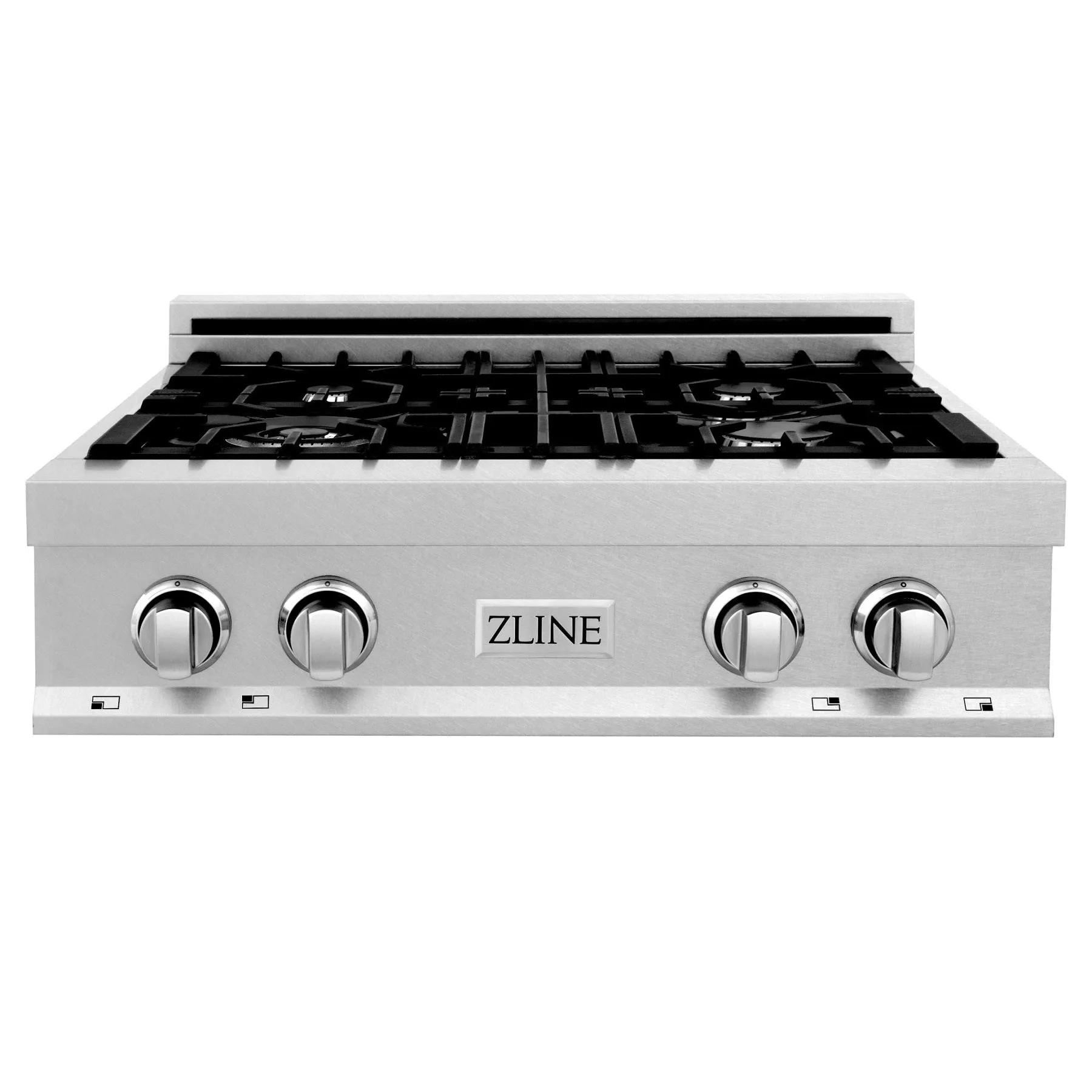 ZLINE 30" Porcelain Gas Stovetop in DuraSnow® Stainless Steel with 4 Brass Burners (RTS-BR-30)