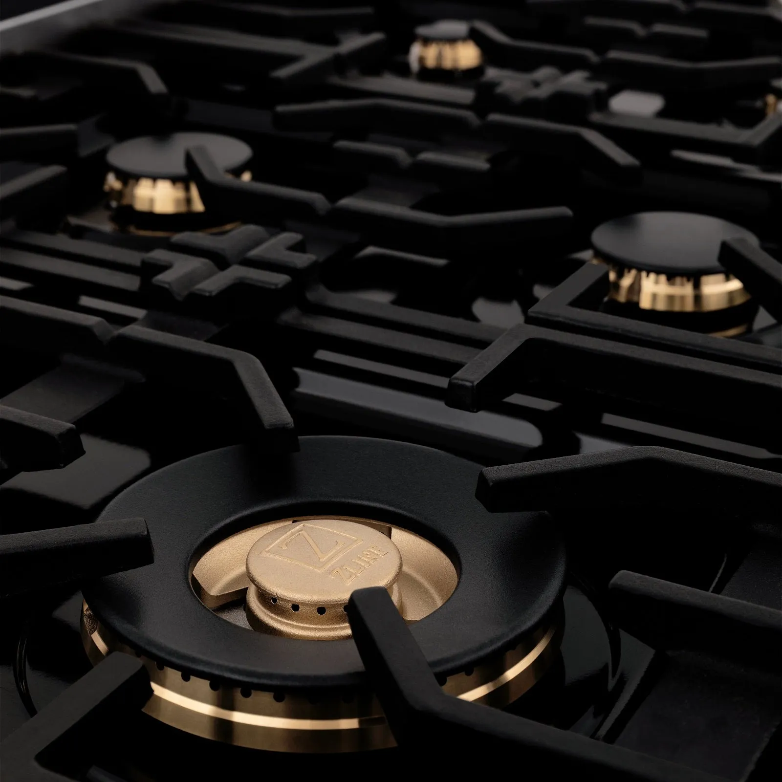 ZLINE 30" Porcelain Gas Stovetop in DuraSnow® Stainless Steel with 4 Brass Burners (RTS-BR-30)